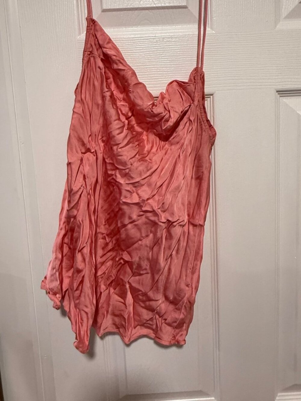 Anthropologie tie back cowl neck top -Peach Color